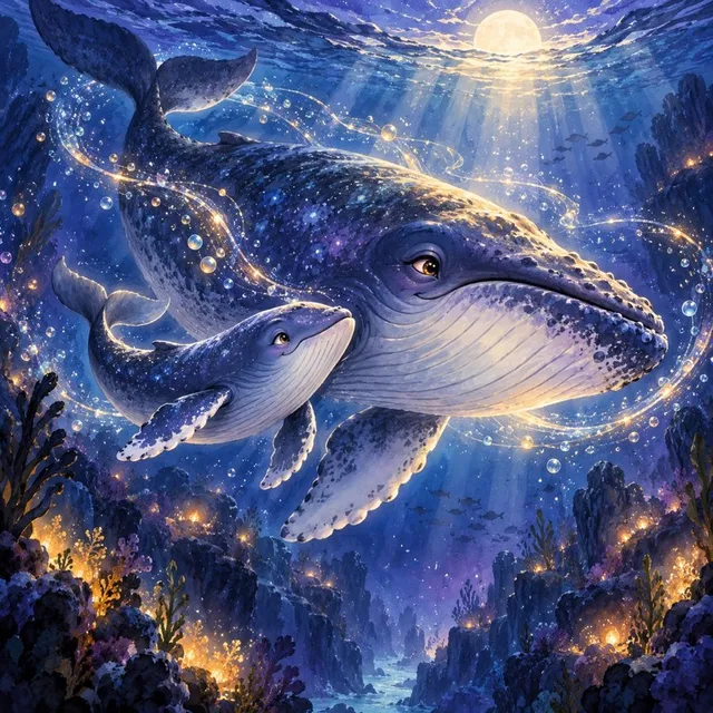 Illustration: The Whale Who Collected Songs